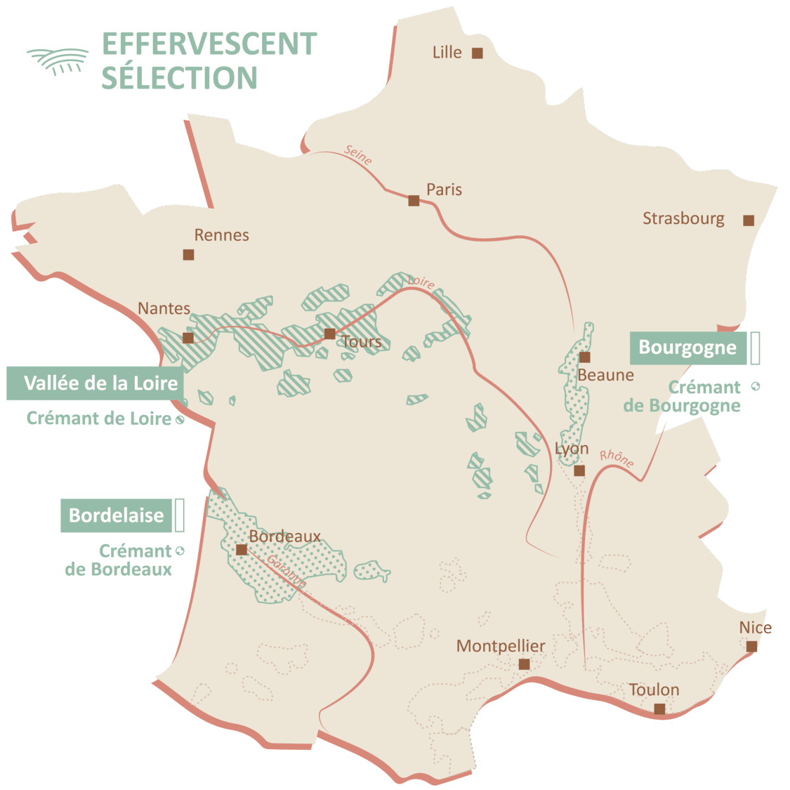 Carte du terroir Effervescents Sélection