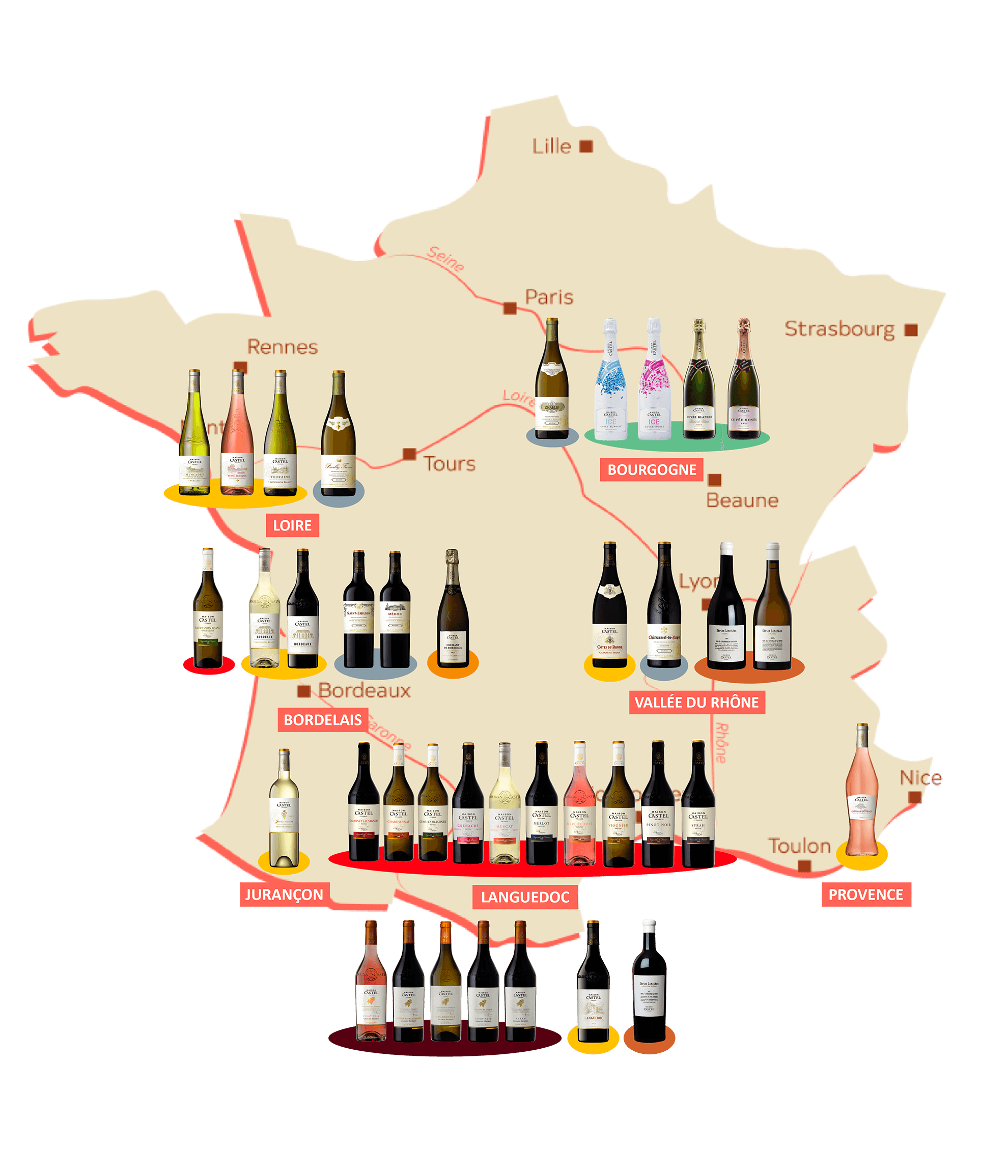 Carte des vins Maison Castel